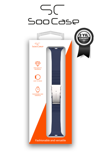 Apple Watch Uyumlu Watch 3 4 5 6 7 8 9 SeSeri 38 40 41 MM Klipsli Kordon Kayış Silikon MT36 - 33