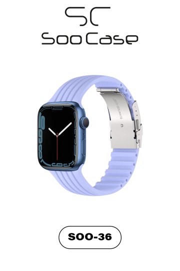 Apple Watch Uyumlu Watch 3 4 5 6 7 8 9 SeSeri 38 40 41 MM Klipsli Kordon Kayış Silikon MT36 - 35