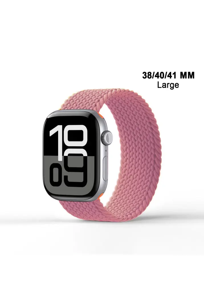 Apple Watch Uyumlu Watch 3 4 5 6 7 8 9 SeSeri 38 40 41mm Solo Loop Kordon Kayış Silikon L Beden MT86 - 35