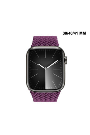 Apple Watch Uyumlu Watch 3 4 5 6 7 8 9 SeSeri 38 40 41mm Solo Loop Kordon Kayış Silikon L Beden MT86 - 2
