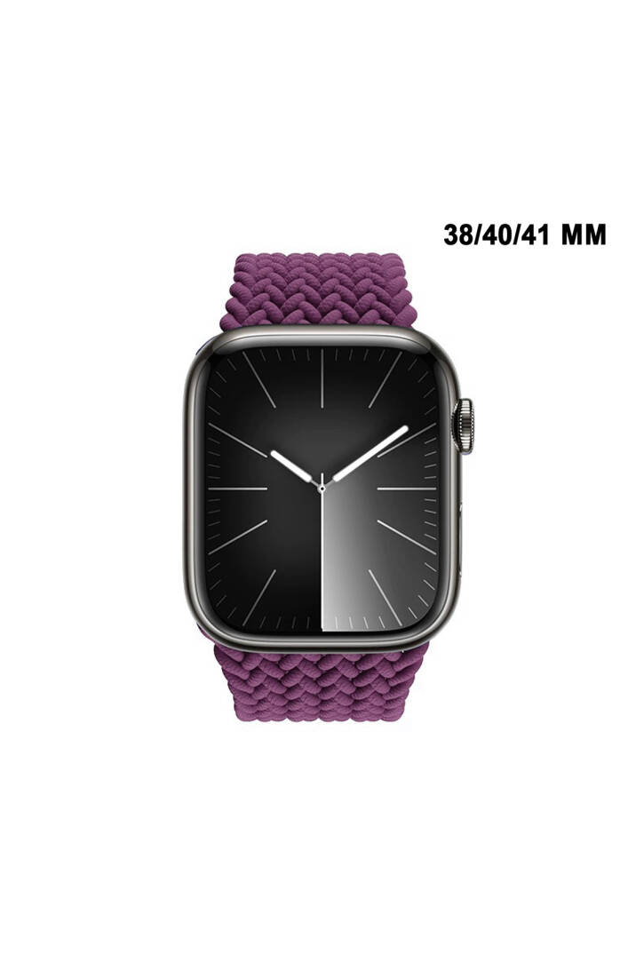 Apple Watch Uyumlu Watch 3 4 5 6 7 8 9 SeSeri 38 40 41mm Solo Loop Kordon Kayış Silikon L Beden MT86 - 2