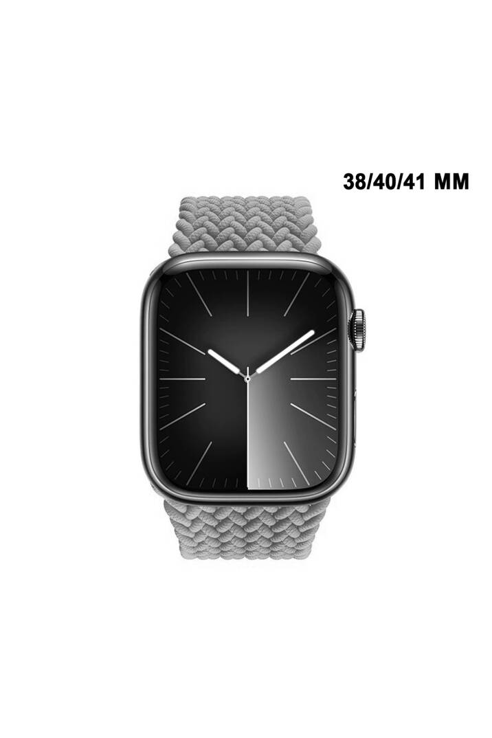 Apple Watch Uyumlu Watch 3 4 5 6 7 8 9 SeSeri 38 40 41mm Solo Loop Kordon Kayış Silikon L Beden MT86 - 6