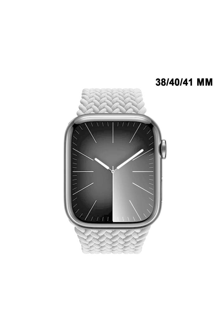 Apple Watch Uyumlu Watch 3 4 5 6 7 8 9 SeSeri 38 40 41mm Solo Loop Kordon Kayış Silikon L Beden MT86 - 10