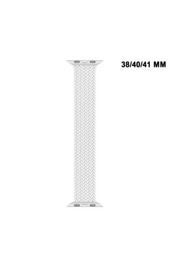 Apple Watch Uyumlu Watch 3 4 5 6 7 8 9 SeSeri 38 40 41mm Solo Loop Kordon Kayış Silikon L Beden MT86 - 11