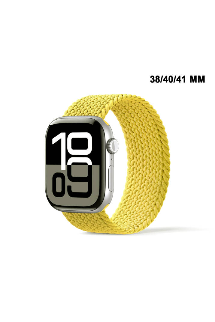 Apple Watch Uyumlu Watch 3 4 5 6 7 8 9 SeSeri 38 40 41mm Solo Loop Kordon Kayış Silikon L Beden MT86 - 13