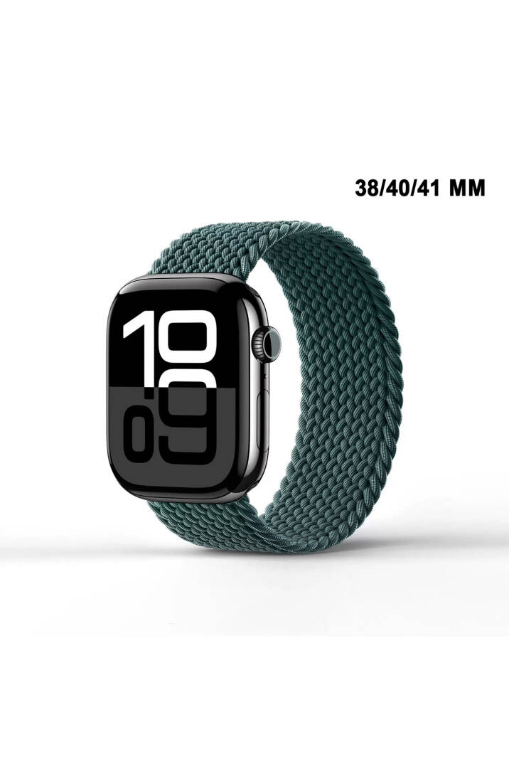 Apple Watch Uyumlu Watch 3 4 5 6 7 8 9 SeSeri 38 40 41mm Solo Loop Kordon Kayış Silikon L Beden MT86 - 17