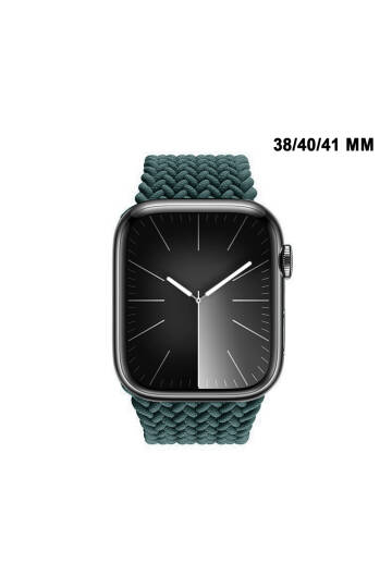 Apple Watch Uyumlu Watch 3 4 5 6 7 8 9 SeSeri 38 40 41mm Solo Loop Kordon Kayış Silikon L Beden MT86 - 18
