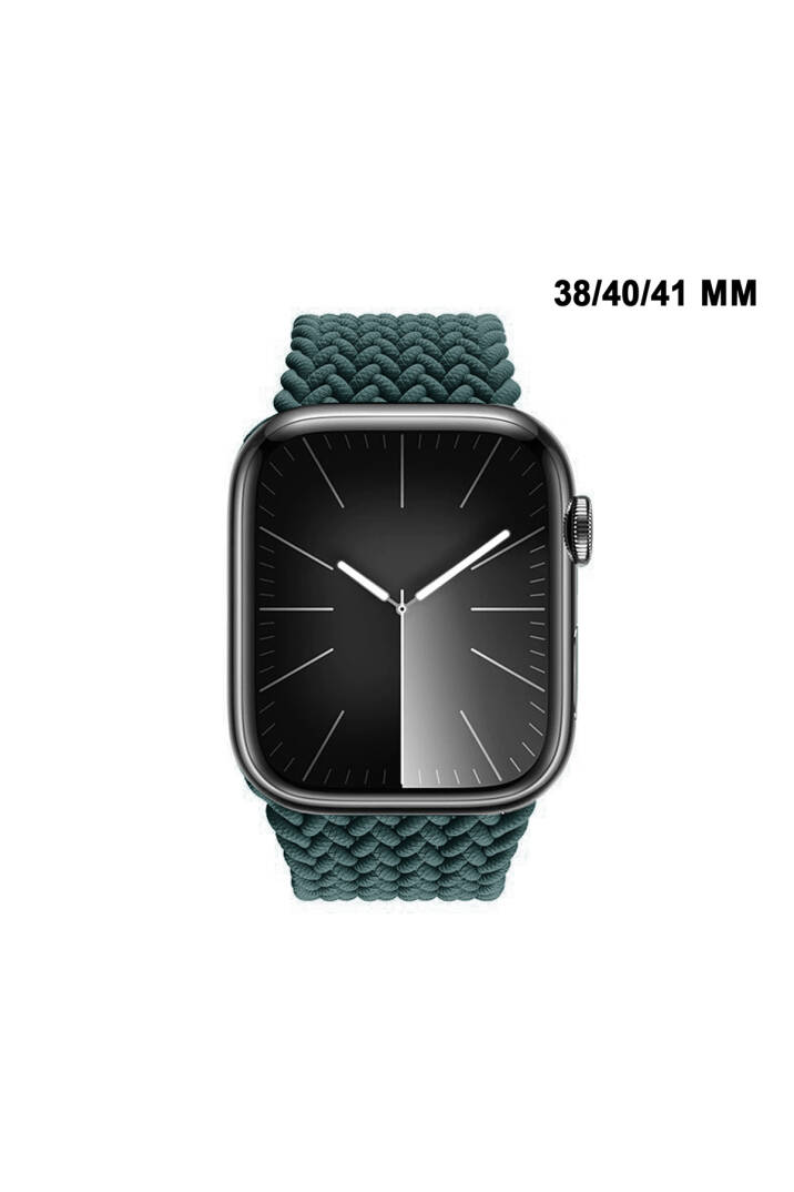 Apple Watch Uyumlu Watch 3 4 5 6 7 8 9 SeSeri 38 40 41mm Solo Loop Kordon Kayış Silikon L Beden MT86 - 18