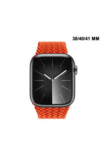 Apple Watch Uyumlu Watch 3 4 5 6 7 8 9 SeSeri 38 40 41mm Solo Loop Kordon Kayış Silikon L Beden MT86 - 22
