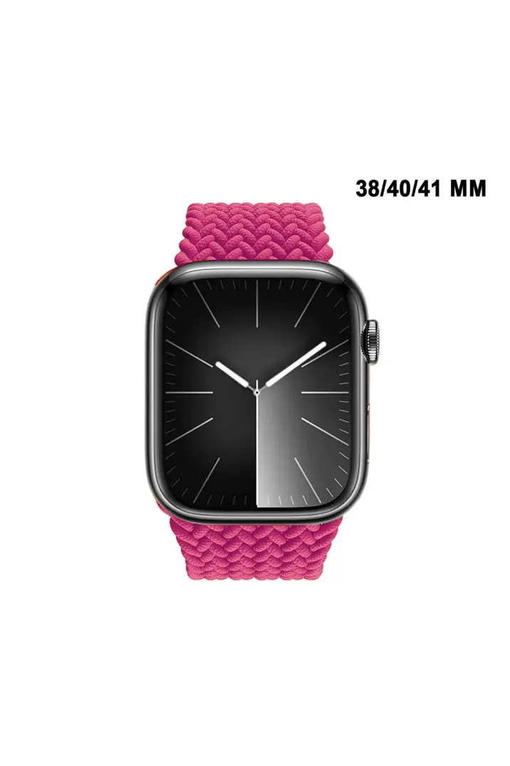 Apple Watch Uyumlu Watch 3 4 5 6 7 8 9 SeSeri 38 40 41mm Solo Loop Kordon Kayış Silikon L Beden MT86 - 29