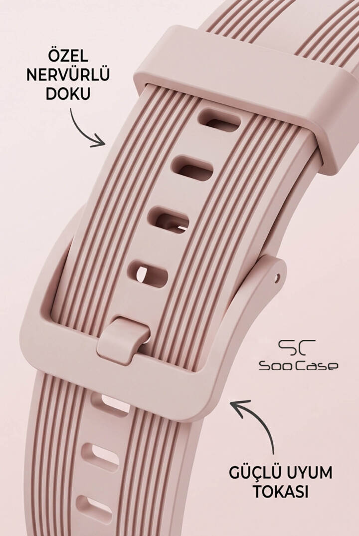Apple Watch Uyumlu Watch 3 4 5 6 7 8 9 SeSeri 38 40 41mm Solo Loop Kordon Kayış Silikon S Beden MT86 - 12