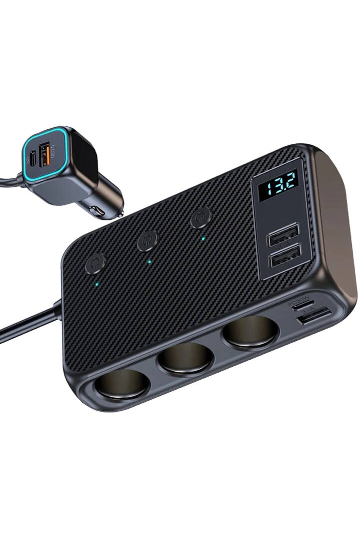 Araç Çakmaklık Çoğaltıcı USB Type-C Şarj Aleti MT-A9875 - 1