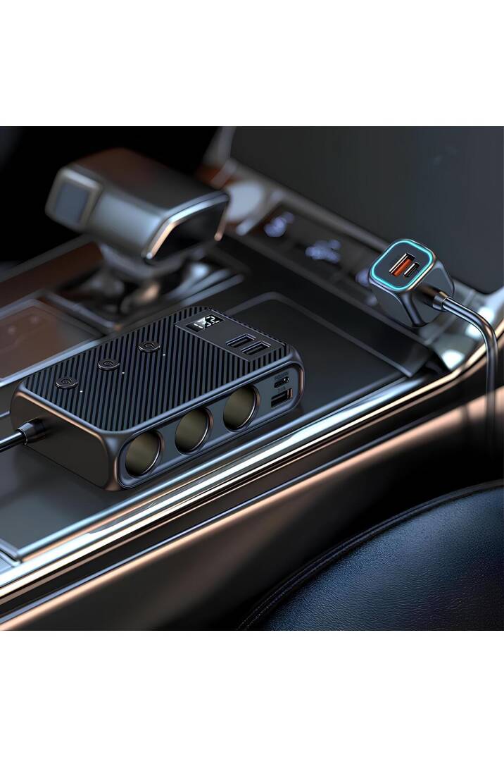 Araç Çakmaklık Çoğaltıcı USB Type-C Şarj Aleti MT-A9875 - 6
