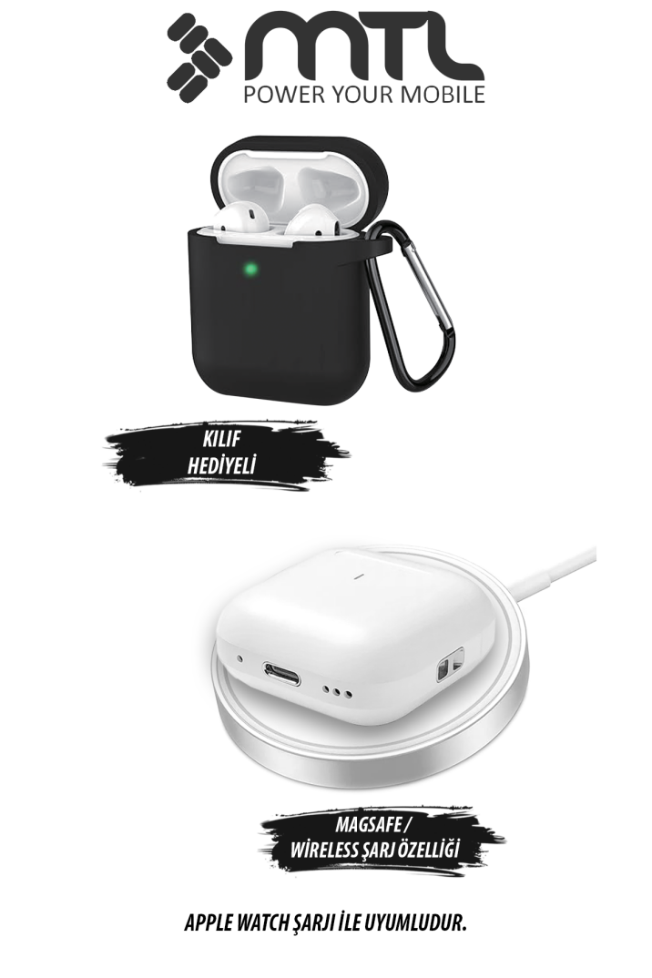 Bluetooth Kablosuz Silikonsuz Kulaklık Ios ve Android Uyumlu - 2