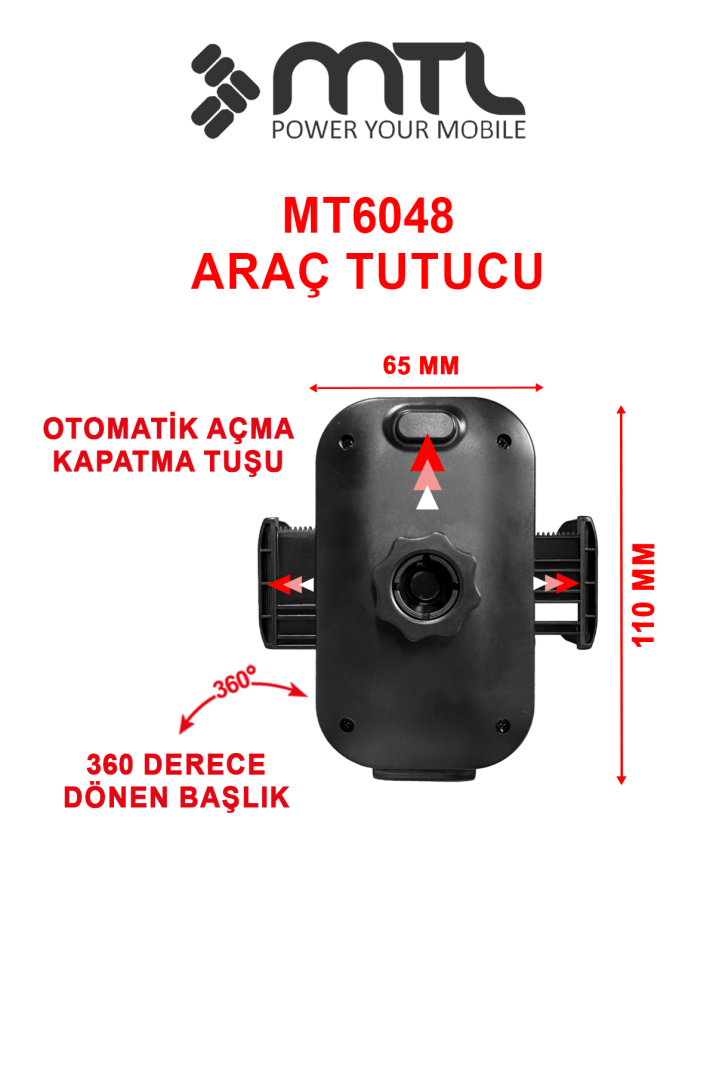 Extra Uzun Güçlü Esnek Kollu Dayanıklı Araç İçi Telefon Tutucu Otomatik Kilitli Güçlü Vantuz - 2