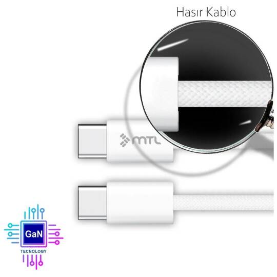 Honor X6C Uyumlu Type-C To Type-C Girişli 35W Şarj Seti MT-A1735 - 4