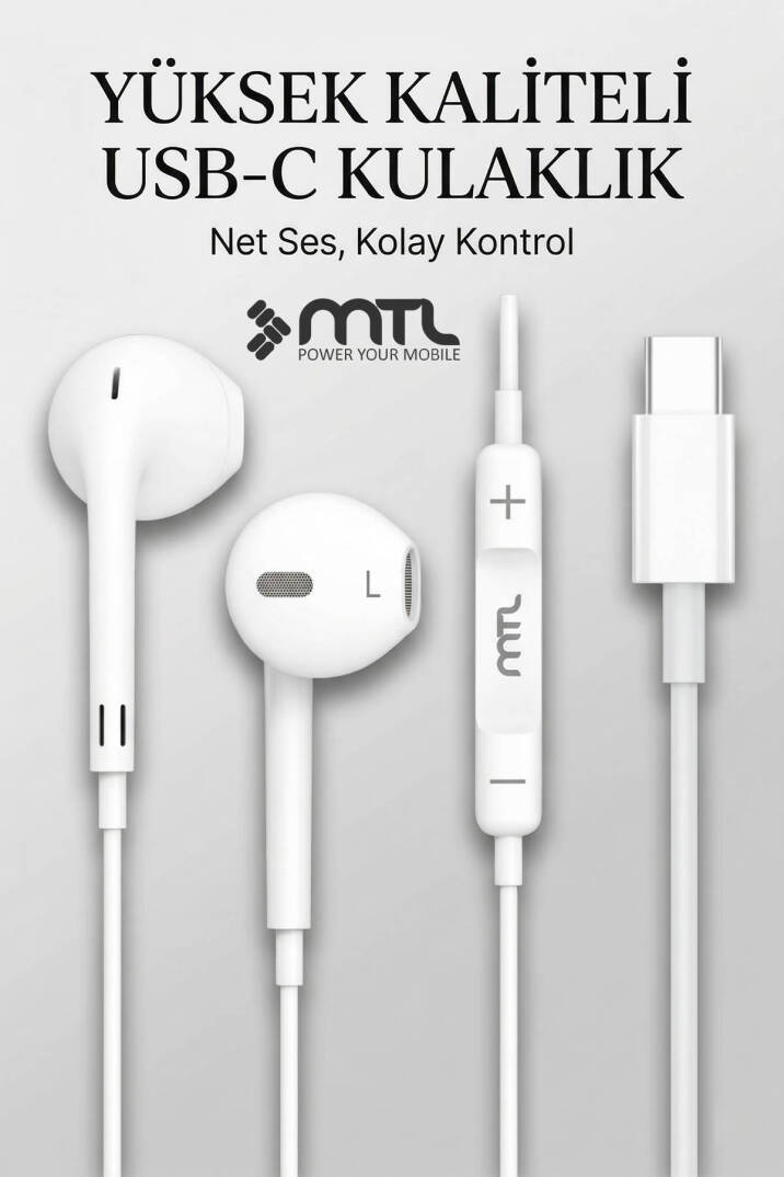 Huawei Pura 70 Uyumlu Tak Çalıştır Stero Type-C Kulaklık MT293A - 5