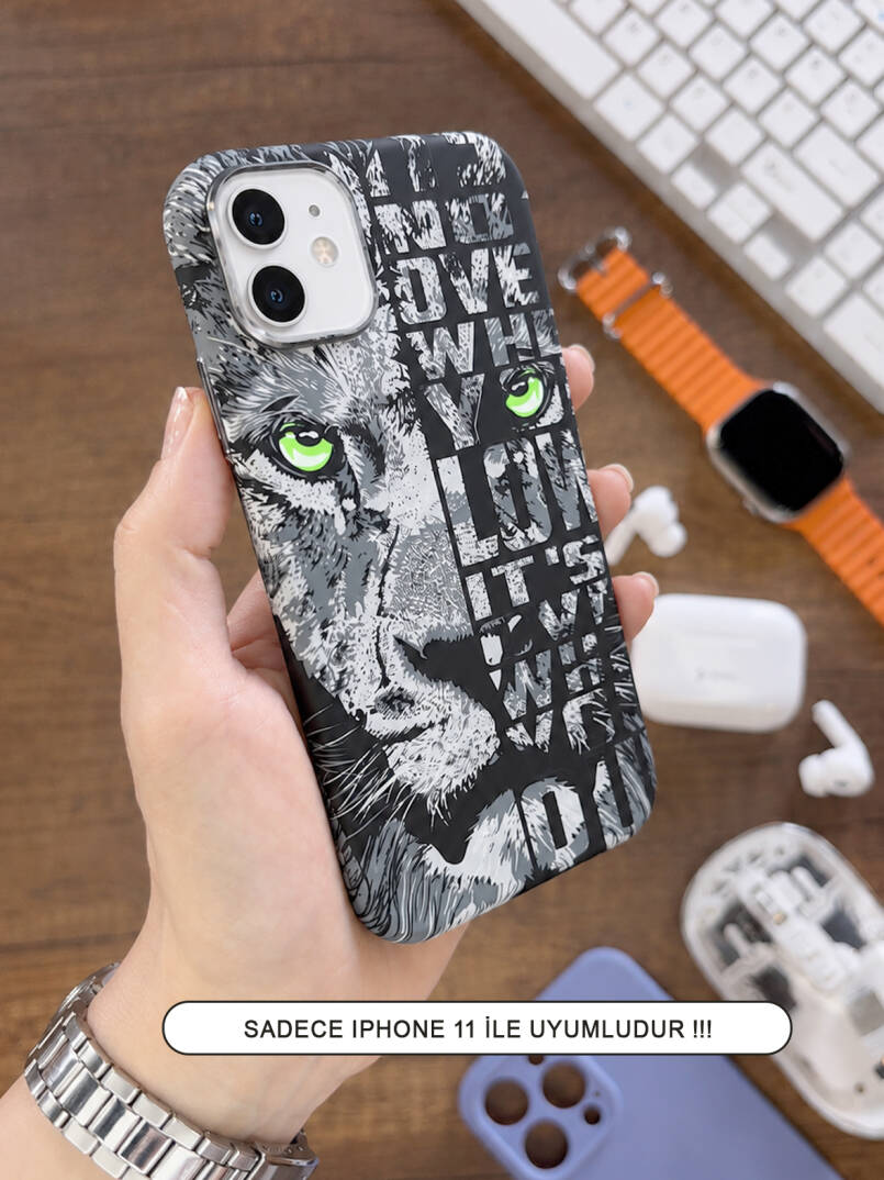 iPhone 11 Kılıf MagSafe Uyumlu Hayvan Figürlü Premium Kapak Kılıf SOO-740 - 14