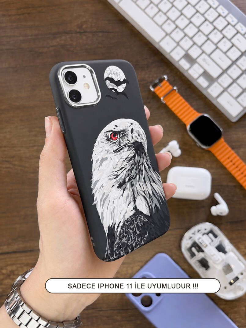 iPhone 11 Kılıf MagSafe Uyumlu Hayvan Figürlü Premium Kapak Kılıf SOO-740 - 38