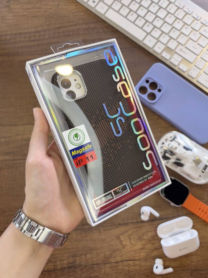 iPhone 11 Uyumlu Premium Desenli Sert Magsafe Kılıf Kapak SOO-610 - 12