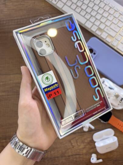iPhone 11 Uyumlu Premium Desenli Sert Magsafe Kılıf Kapak SOO-610 - 24