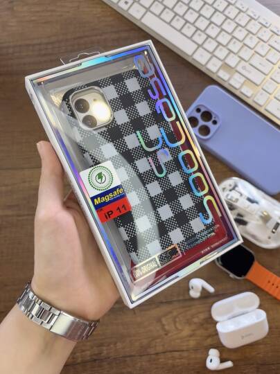 iPhone 11 Uyumlu Premium Desenli Sert Magsafe Kılıf Kapak SOO-610 - 36