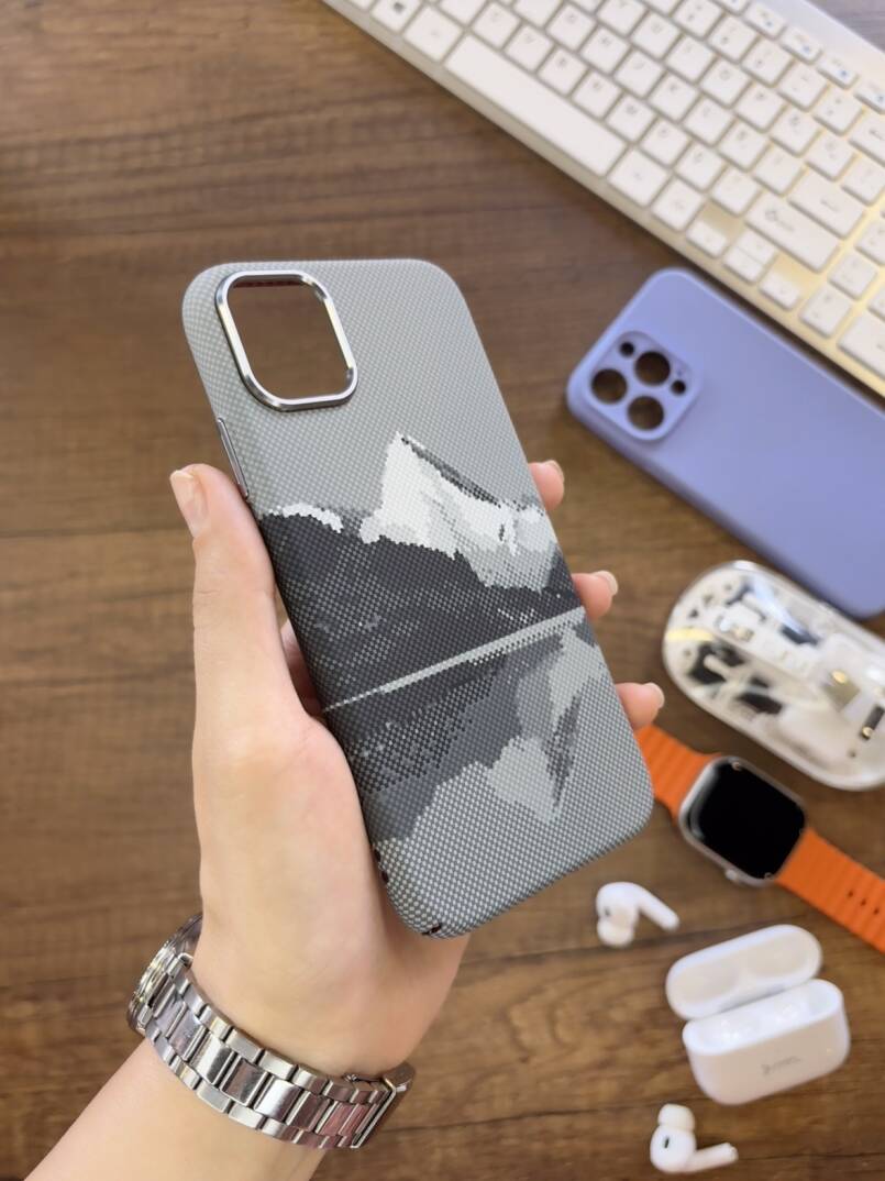 iPhone 11 Uyumlu Premium Desenli Sert Magsafe Kılıf Kapak SOO-610 - 39