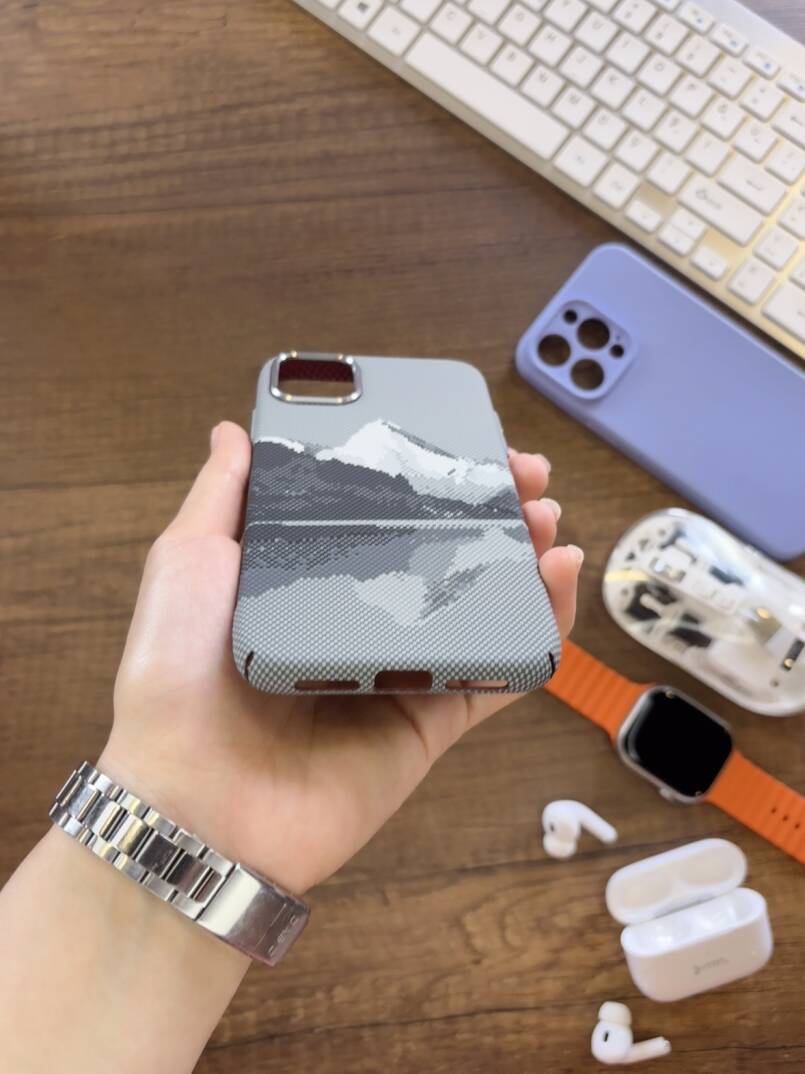 iPhone 11 Uyumlu Premium Desenli Sert Magsafe Kılıf Kapak SOO-610 - 40