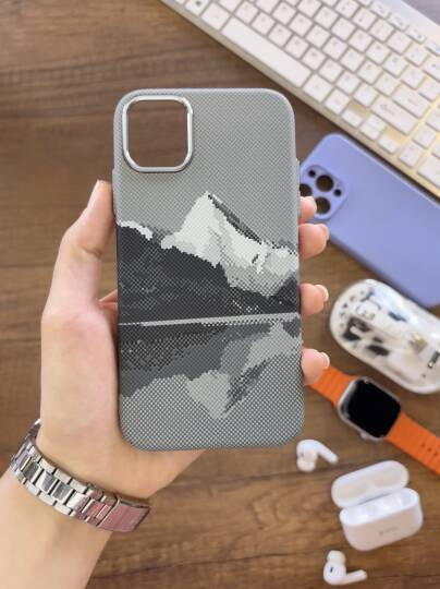 iPhone 11 Uyumlu Premium Desenli Sert Magsafe Kılıf Kapak SOO-610 - 41