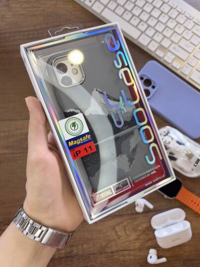 iPhone 11 Uyumlu Premium Desenli Sert Magsafe Kılıf Kapak SOO-610 - 42