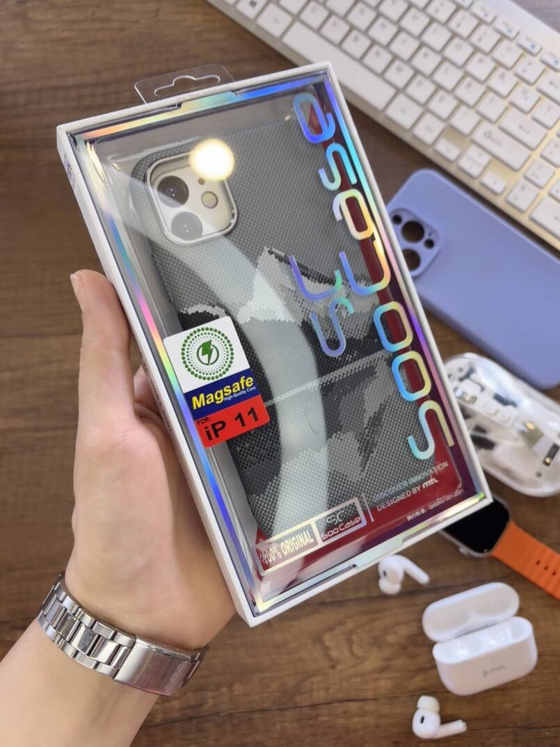 iPhone 11 Uyumlu Premium Desenli Sert Magsafe Kılıf Kapak SOO-610 - 42