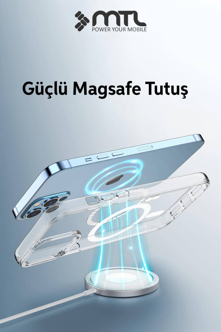 iPhone 12 Pro Max Uyumlu Şeffaf Magsafe Kılıf MTL SAFE - 3