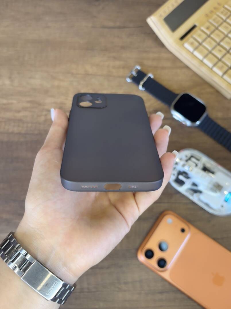 iPhone 12 Uyumlu Süper İnce Mat Ultra Thin Silikon Kılıf - 7