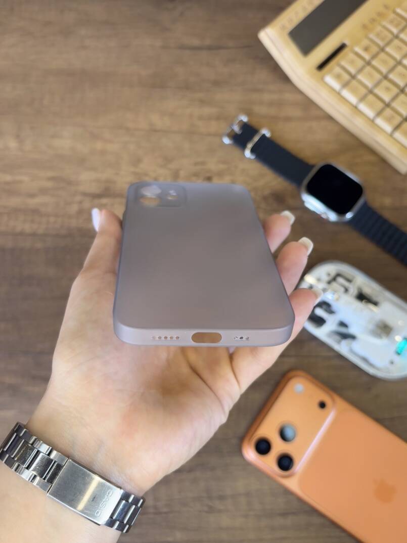 iPhone 12 Uyumlu Süper İnce Mat Ultra Thin Silikon Kılıf - 11