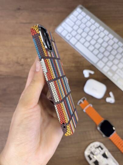 iPhone 13 / 14 Kılıf Etnik Desenli Örgü Görünümlü Magsafe Uyumlu Premium Kapak Kılıf SOO-900 - 19