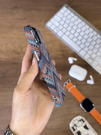 iPhone 13 / 14 Kılıf Etnik Desenli Örgü Görünümlü Magsafe Uyumlu Premium Kapak Kılıf SOO-900 - 24