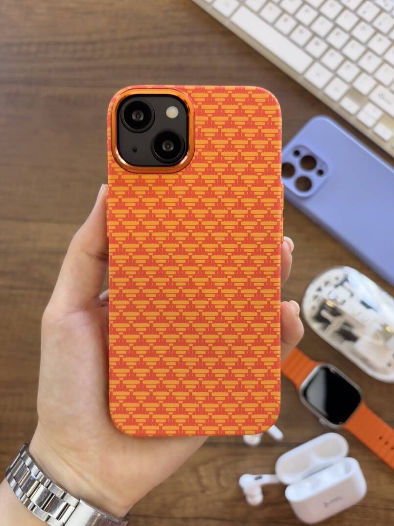 iPhone 13 / 14 Uyumlu Premium Desenli Sert Magsafe Kılıf Kapak SOO-610 - 20