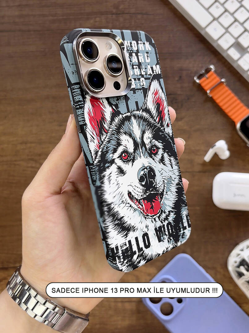 iPhone 13 Pro Max Kılıf MagSafe Uyumlu Hayvan Figürlü Premium Kapak Kılıf SOO-740 - 2