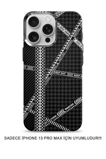 iPhone 13 Pro Max Uyumlu Premium Desenli Sert Magsafe Kılıf Kapak SOO-610