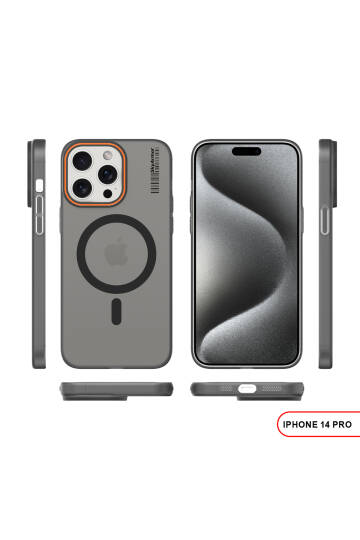 iPhone 14 Pro Magsafe Uyumlu Mat Sert KLEİN Kılıf - 26