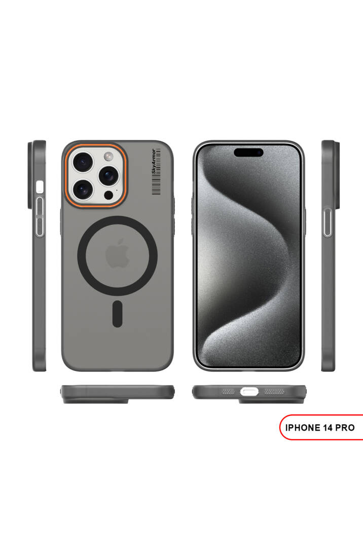 iPhone 14 Pro Magsafe Uyumlu Mat Sert KLEİN Kılıf - 26
