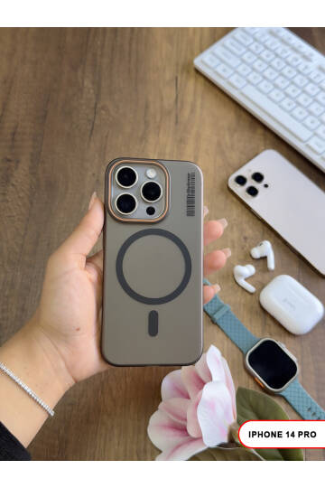 iPhone 14 Pro Magsafe Uyumlu Mat Sert KLEİN Kılıf - 27