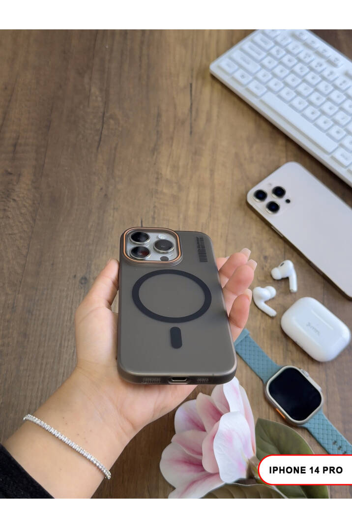 iPhone 14 Pro Magsafe Uyumlu Mat Sert KLEİN Kılıf - 28