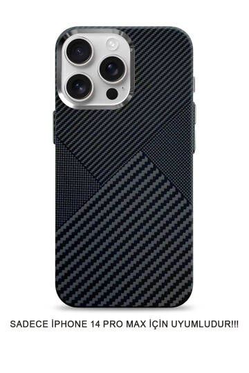 iPhone 14 Pro Max Uyumlu Premium Desenli Sert Magsafe Kılıf Kapak SOO-610 - 13