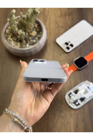 iPhone 14 Pro Max Uyumlu Süper İnce Mat Ultra Thin Silikon Kılıf - 3