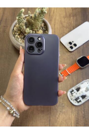 iPhone 14 Pro Max Uyumlu Süper İnce Mat Ultra Thin Silikon Kılıf - 8