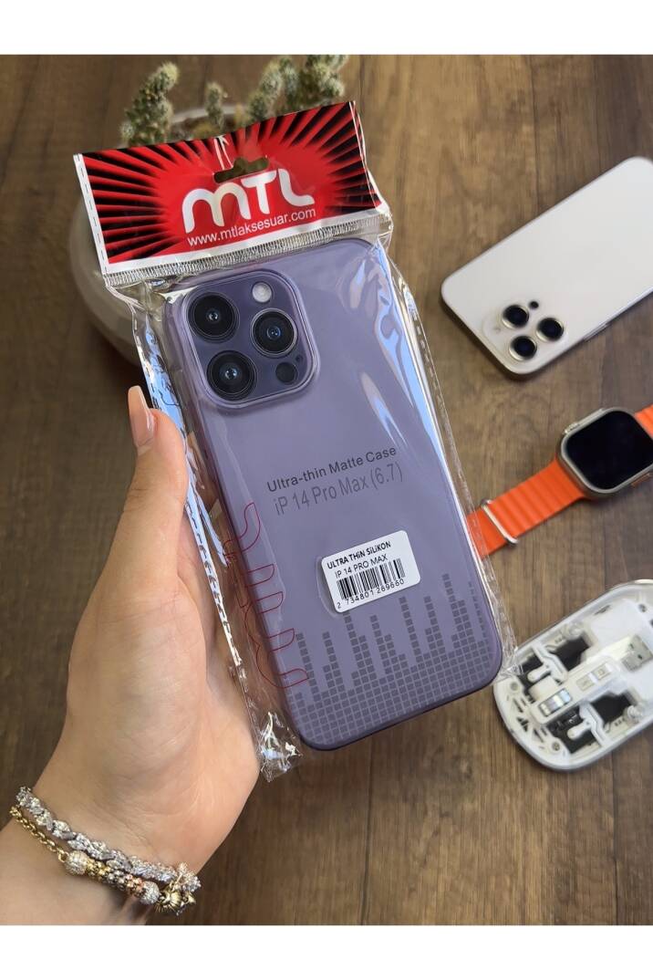 iPhone 14 Pro Max Uyumlu Süper İnce Mat Ultra Thin Silikon Kılıf - 11