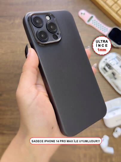 iPhone 14 Pro Max Uyumlu Süper İnce Mat Ultra Thin Silikon Kılıf - 25