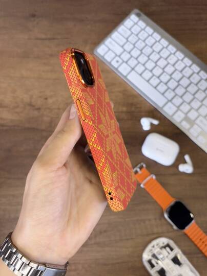 iPhone 15 Kılıf Etnik Desenli Örgü Görünümlü Magsafe Uyumlu Premium Kapak Kılıf SOO-900 - 4
