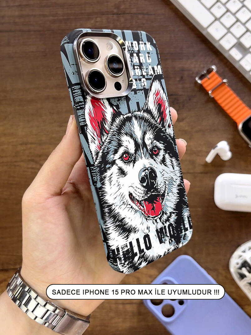 iPhone 15 Pro Max Kılıf MagSafe Uyumlu Hayvan Figürlü Premium Kapak Kılıf SOO-740 - 2